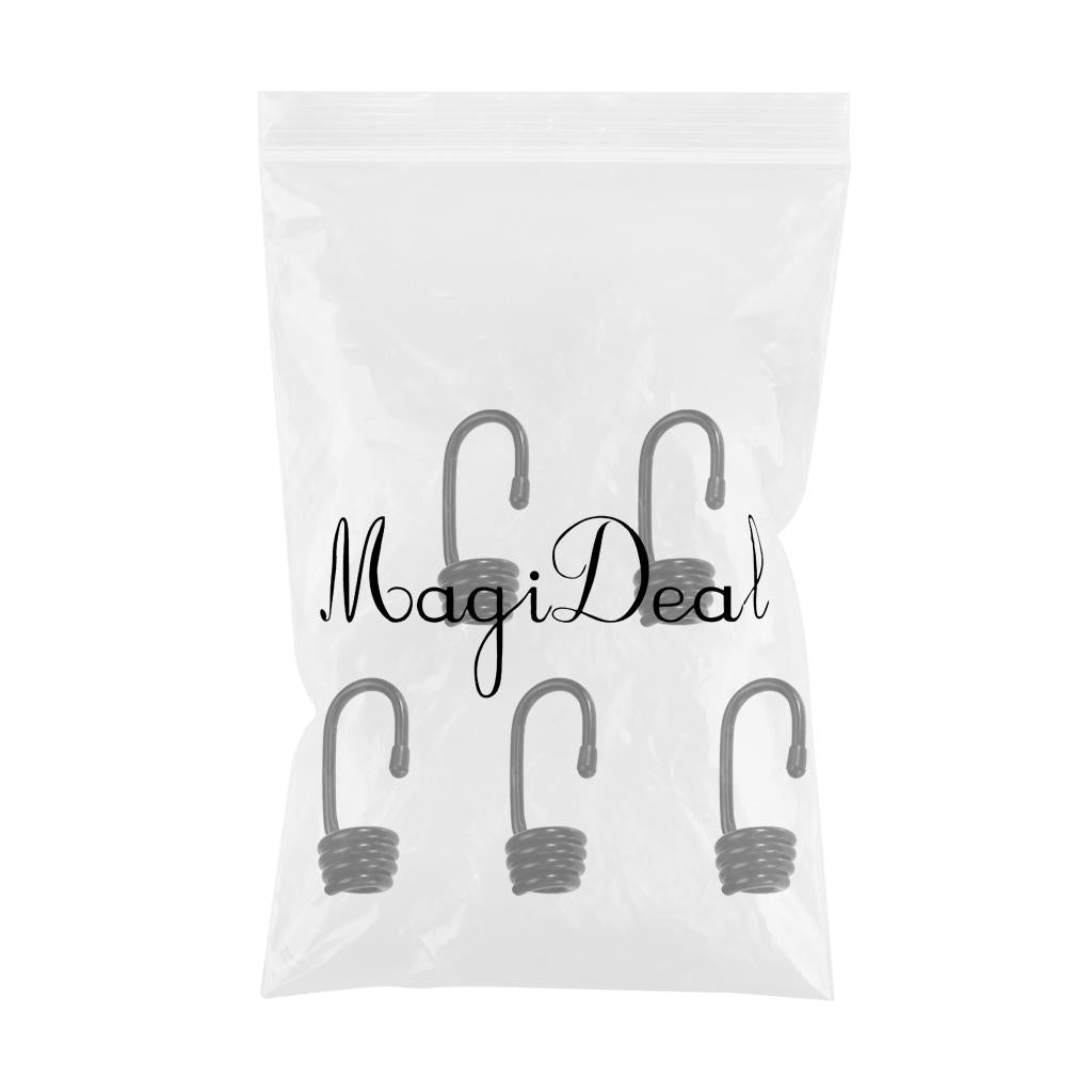 10 Pieces Plastic Coated Steel Wire Hook 10mm Shock Cord Bungee Elastic Rope