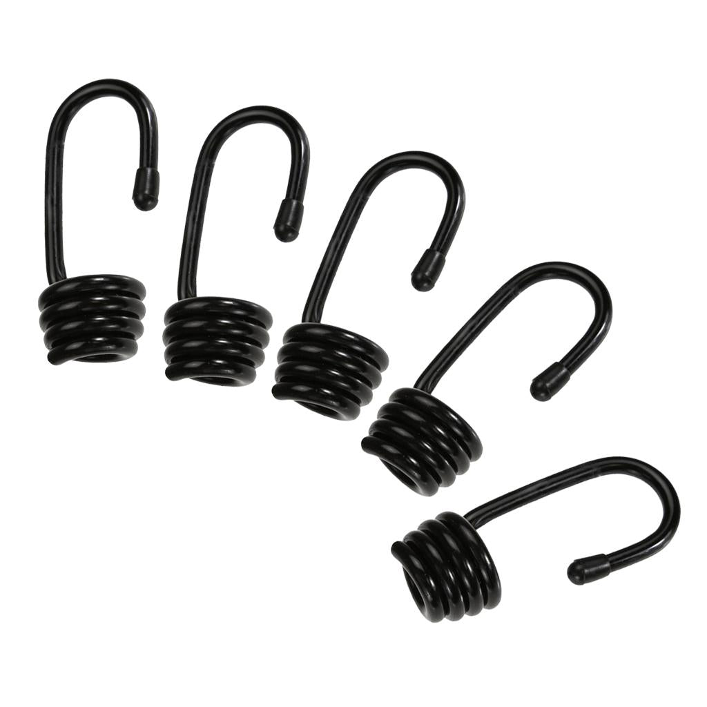 10 Pieces Plastic Coated Steel Wire Hook 10mm Shock Cord Bungee Elastic Rope