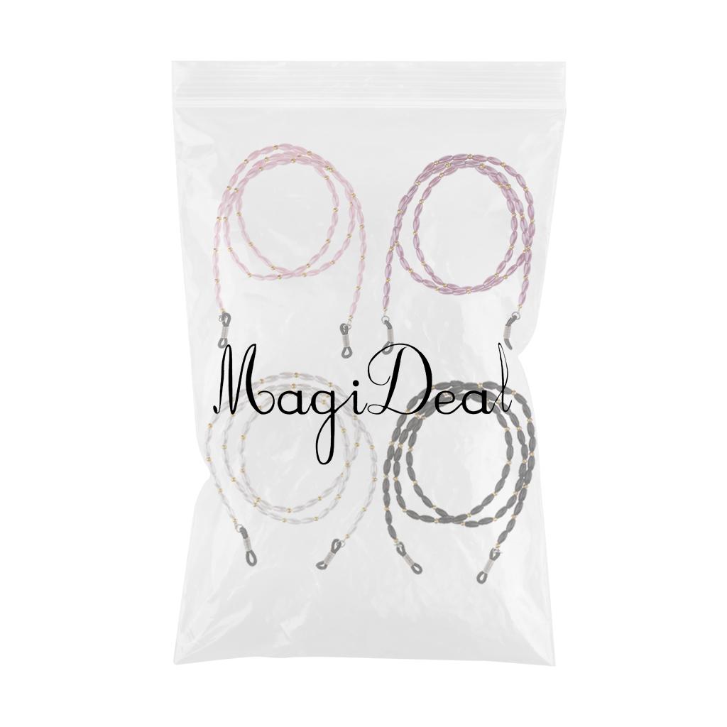 4 Pieces Eyeglass Sun Glasses Holder Necklace Sunglasses Chain Lanyard