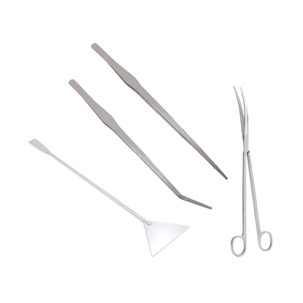 4-Piece Aquarium Maintenance Plant Tools Substrate Spatula Tweezers Scissors