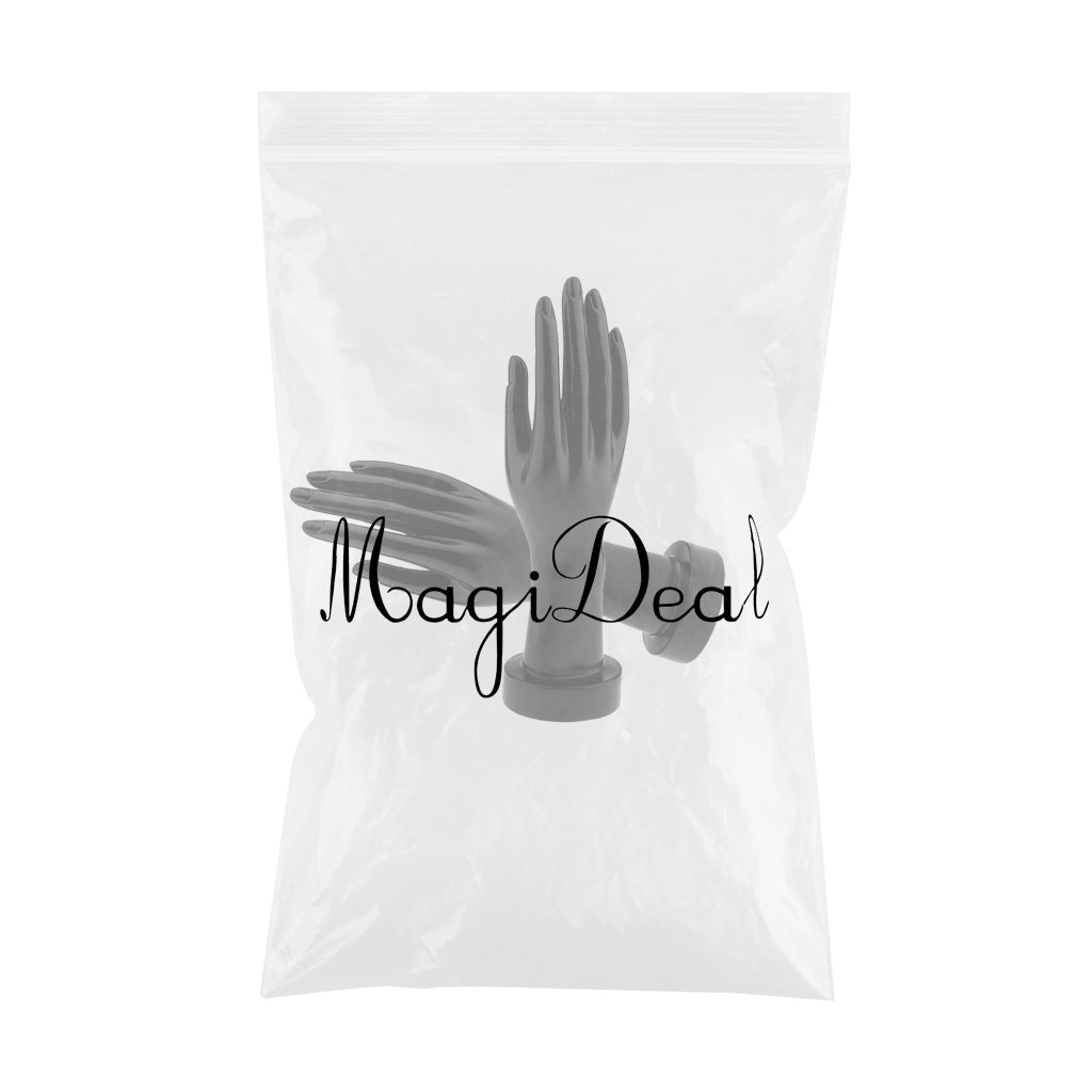 2 Pieces Female Mannequin Hand for Jewelry Bracelet Ring Glove Display Black