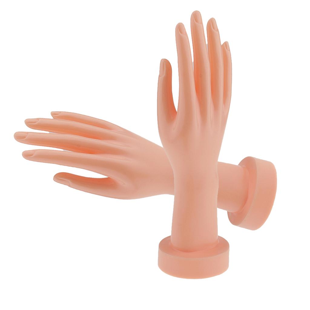 2 Pieces Female Mannequin Hand for Jewelry Bracelet Ring Display SKin Color