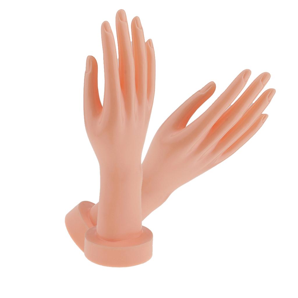 2 Pieces Female Mannequin Hand for Jewelry Bracelet Ring Display SKin Color