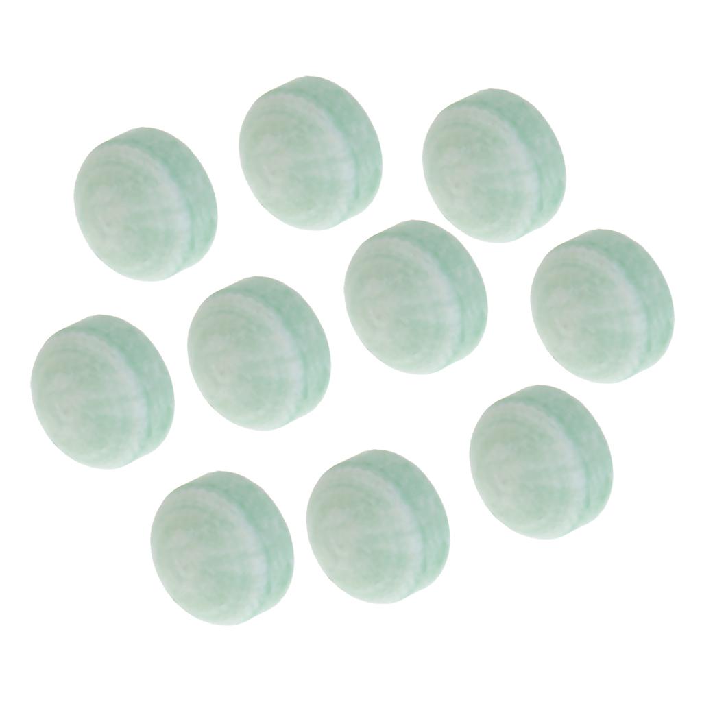 10 Pieces Glue-on 13mm Pool Billiards Snooker Cue Tips Care Accessory Green