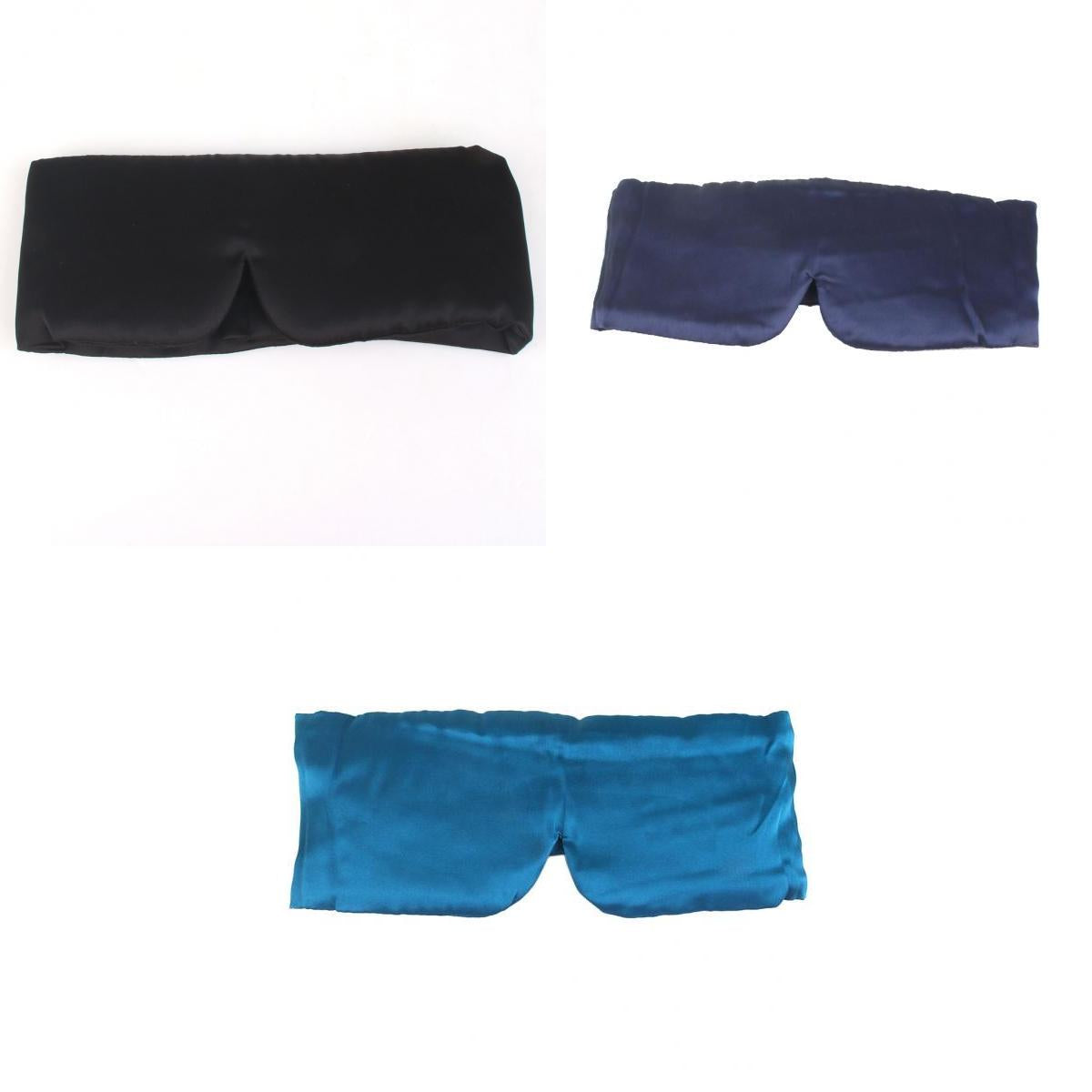 3 Pieces Oversized Eye Mask Sleeping Blindfold Shade Cover Black