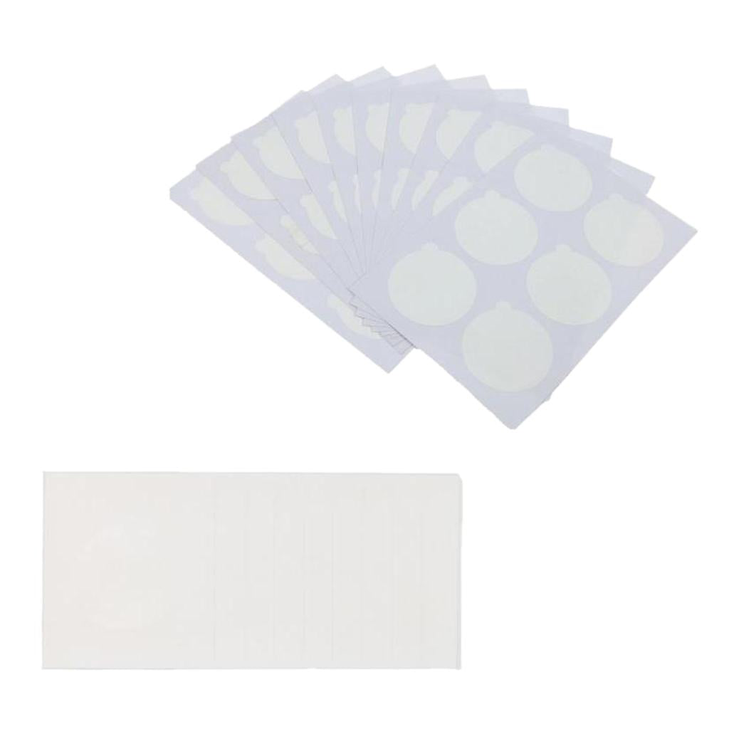 60pcs Makeup False Eyelash Extensions Glue Sticker + Glass Glue Holder