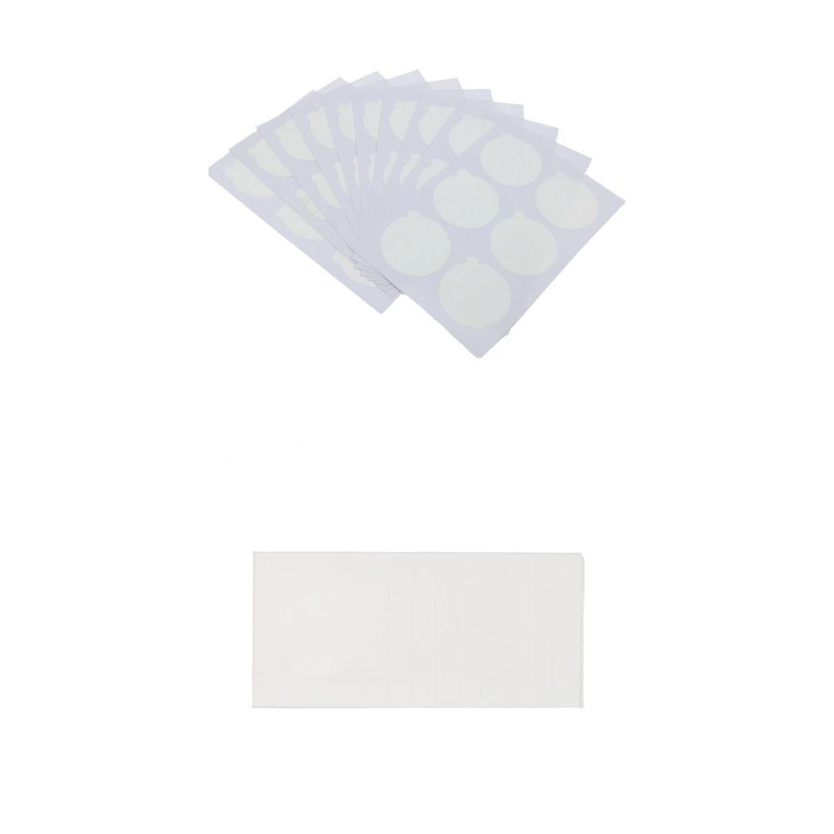 60pcs Makeup False Eyelash Extensions Glue Sticker + Glass Glue Holder