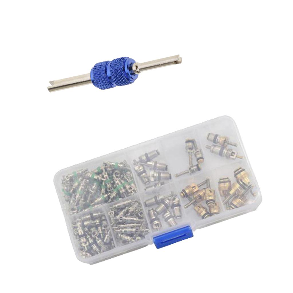 134 Piece Air Conditioning A/C Valve Cores for Blue Remover Repair Tool