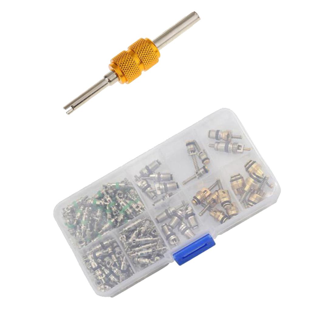 134 Piece Air Conditioning A/C Valve Cores for Gold Remover Repair Tool