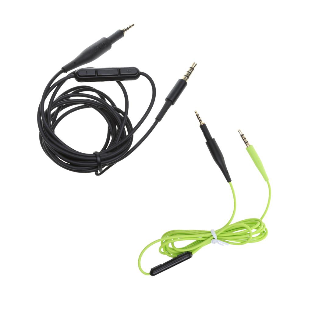 2Pieces Replacement Audio Cable w/ Mic for AKG K450/Q460/K451/K480 Headphone