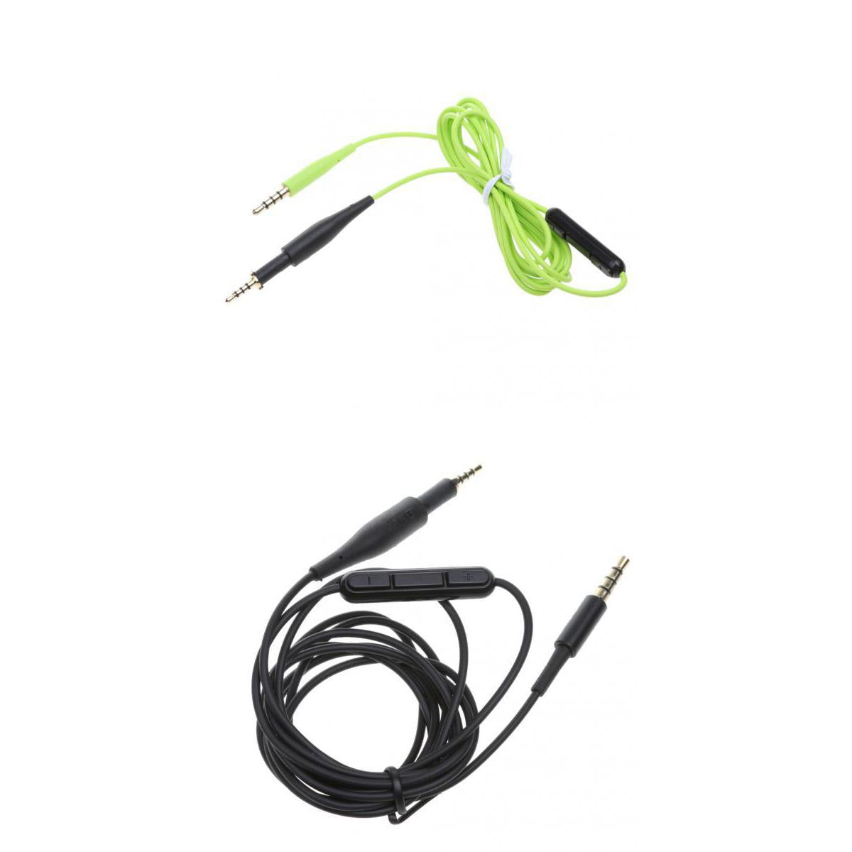 2Pieces Replacement Audio Cable w/ Mic for AKG K450/Q460/K451/K480 Headphone