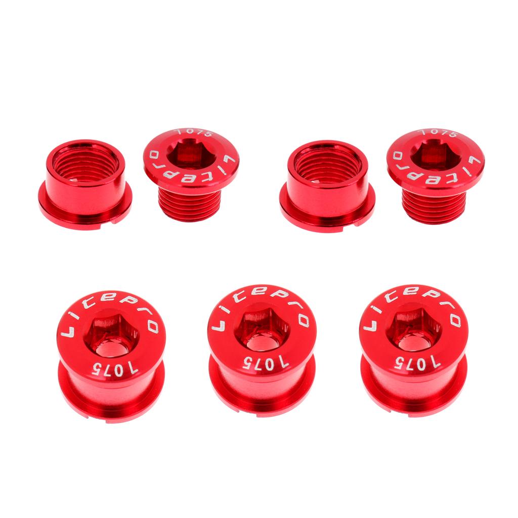 5Pcs Alloy Bike Chainwheel Bolt Bicycle Single Chain Wheel Crank Arm Screw