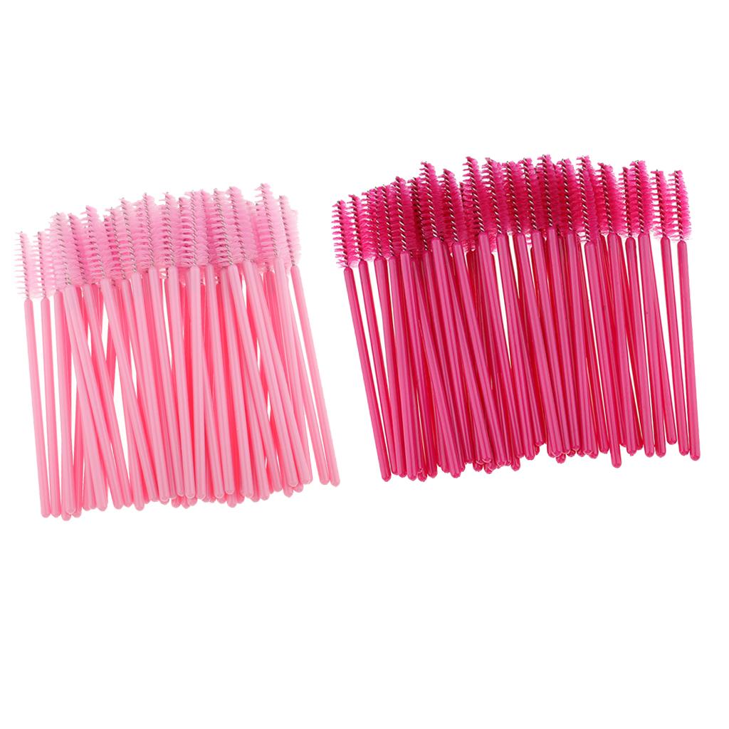 100 Pieces Disposable Eyelash Mascara Wands Applicator Makeup Brush Spoolers