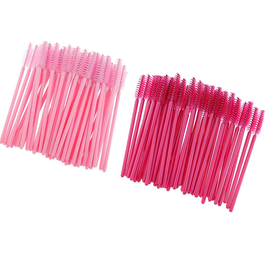 100 Pieces Disposable Eyelash Mascara Wands Applicator Makeup Brush Spoolers