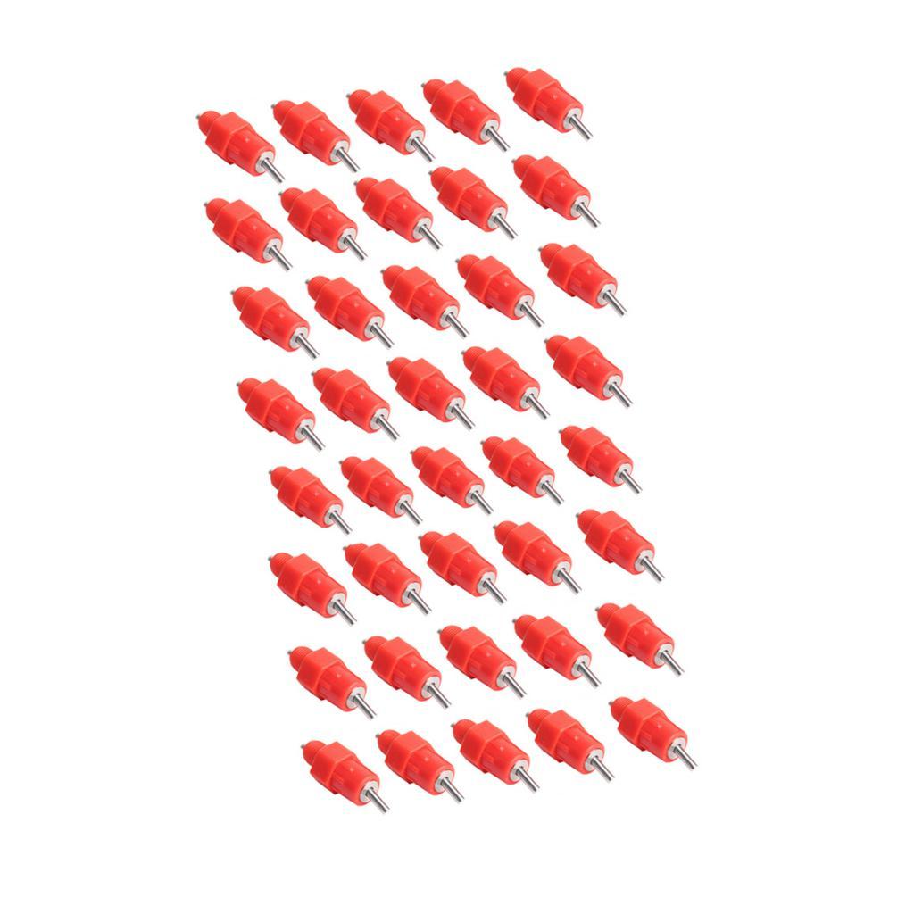 40 Pieces Water Nipple Drinker Screw In Poultry Chicken Hen Duck Drinker