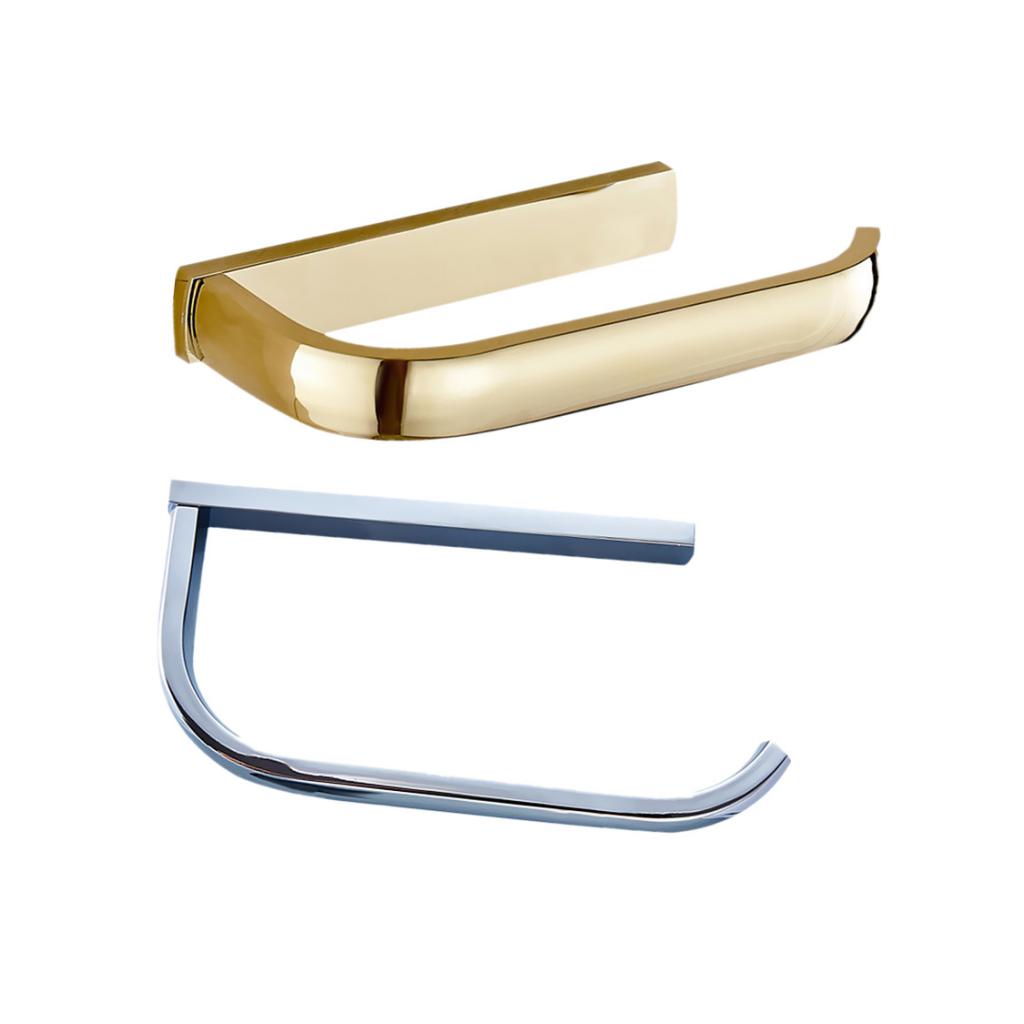 2Piece Toilet Paper Roll Holder Tissue Bathroom Dispenser Wall Mounted Brass