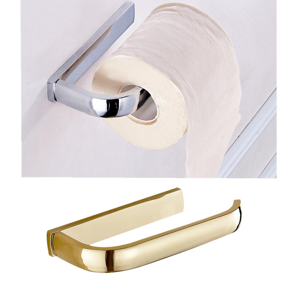 2Piece Toilet Paper Roll Holder Tissue Bathroom Dispenser Wall Mounted Brass