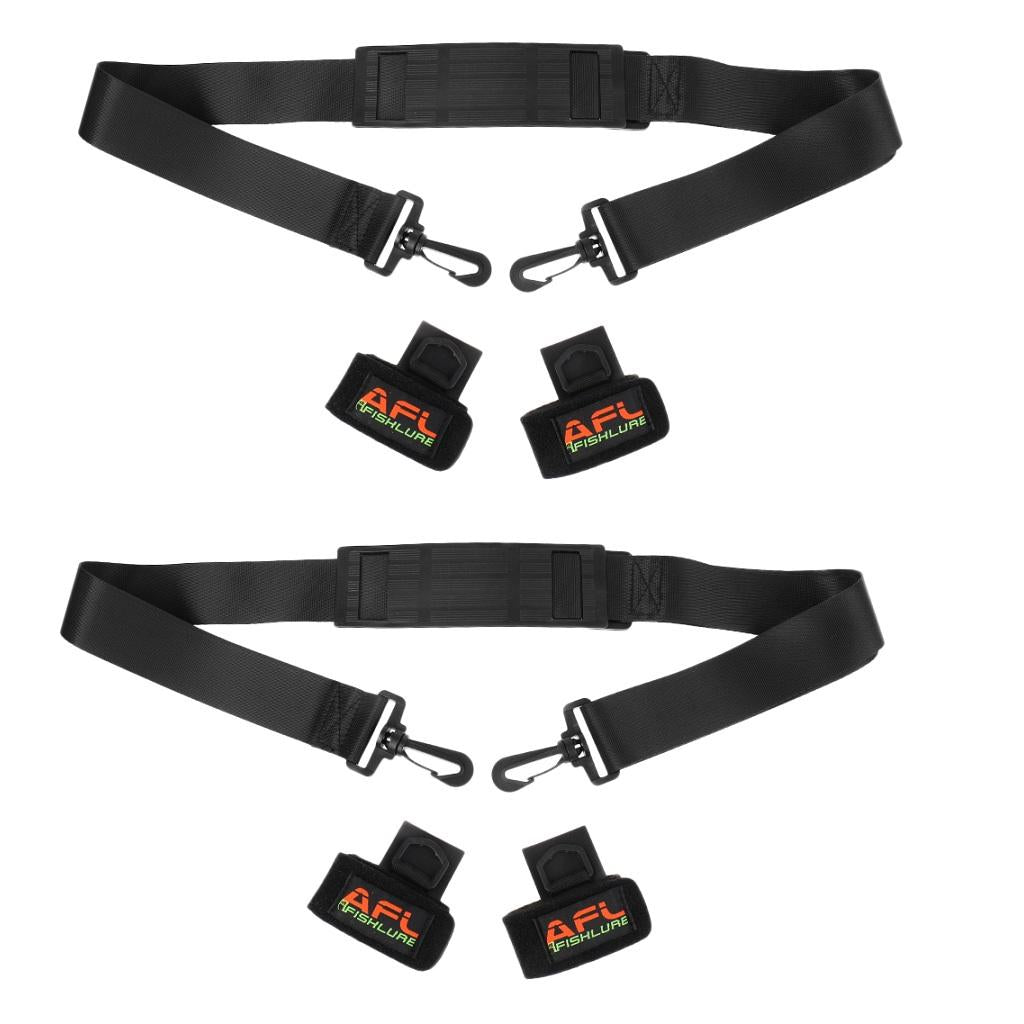 2x Fishing Rod Carry Strap Self-adhesive Strap/Sling Adjustable Rod Carrier