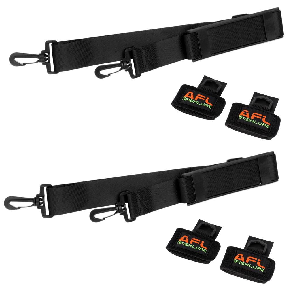 2x Fishing Rod Carry Strap Self-adhesive Strap/Sling Adjustable Rod Carrier