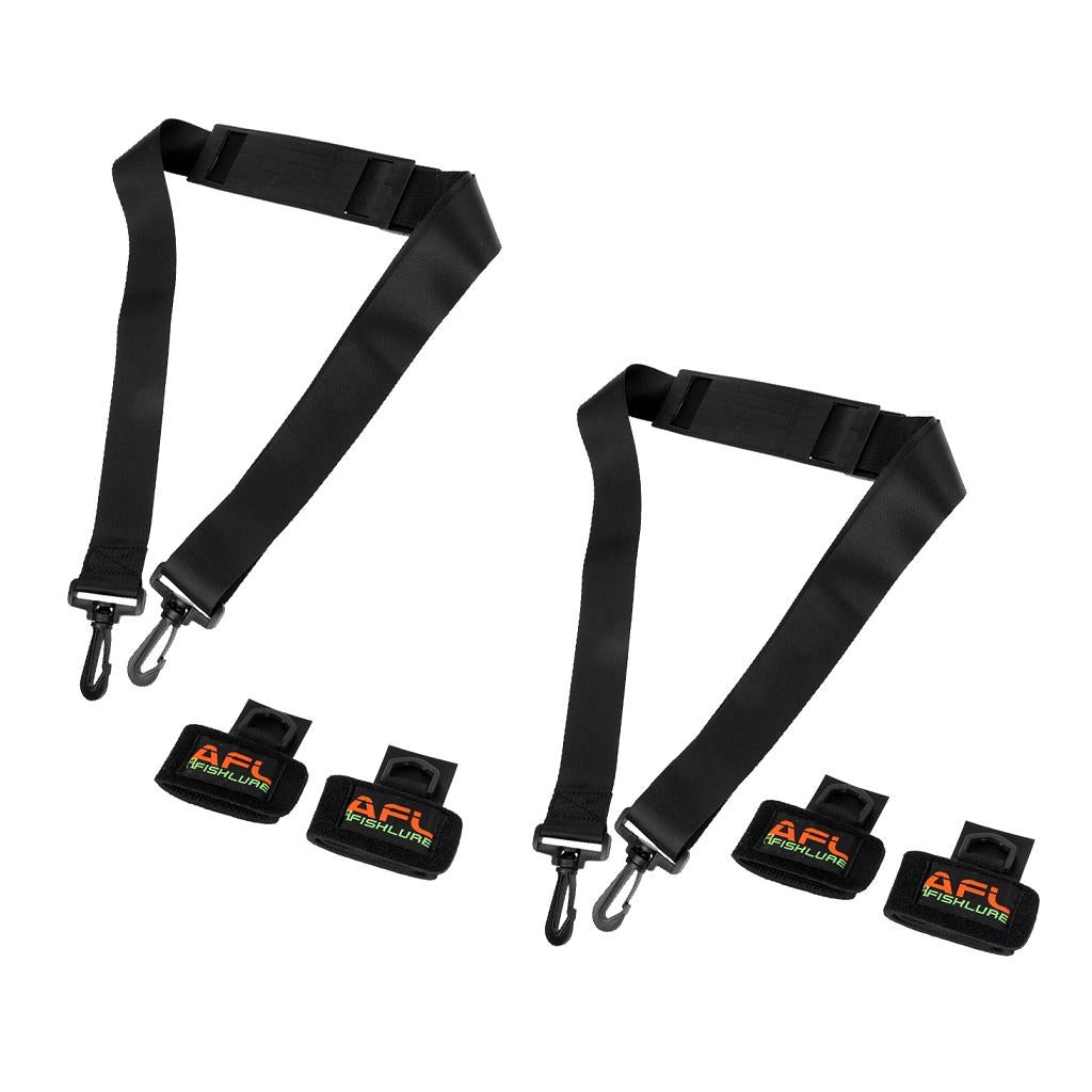 2x Fishing Rod Carry Strap Self-adhesive Strap/Sling Adjustable Rod Carrier