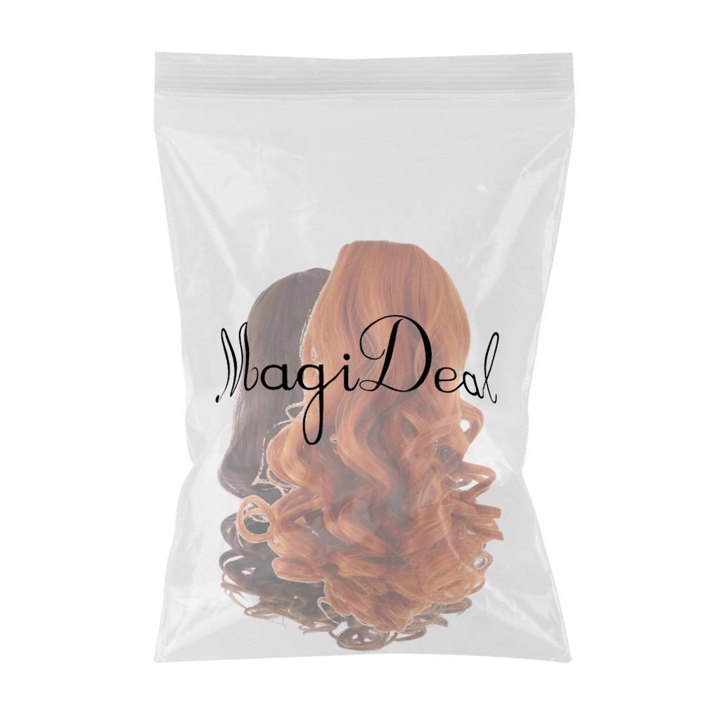2 Pieces Doll Wavy Curly Hair Wig for 18inch American Doll DIY Making #5+#6