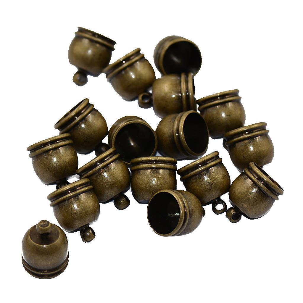 30Pieces Mixed Brass End Bead Cap Tip Jewelry Findings Craft DIY Making