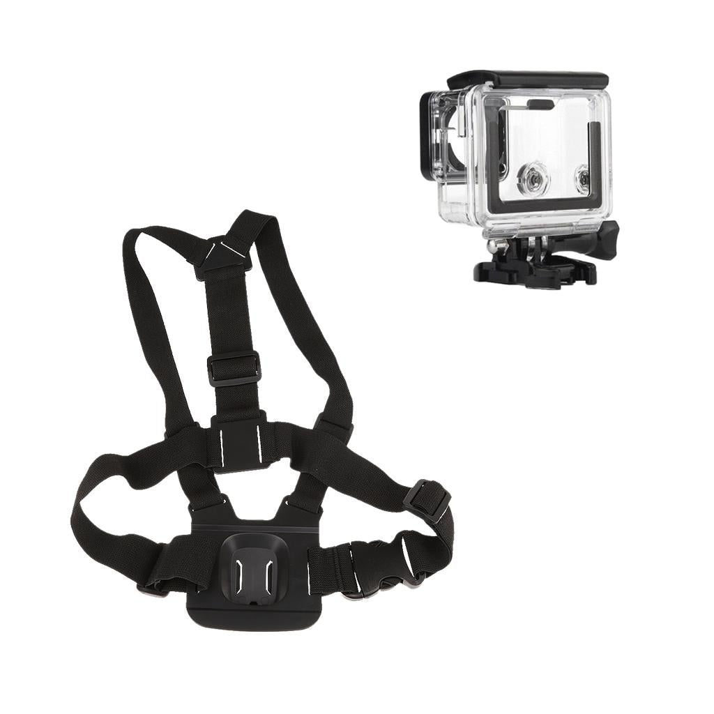 Adjustable Elastic Chest Body Belt Strap Mount+Housing Case for 4