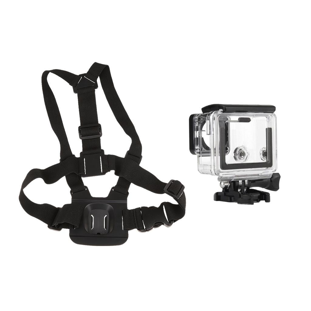 Adjustable Elastic Chest Body Belt Strap Mount+Housing Case for 4