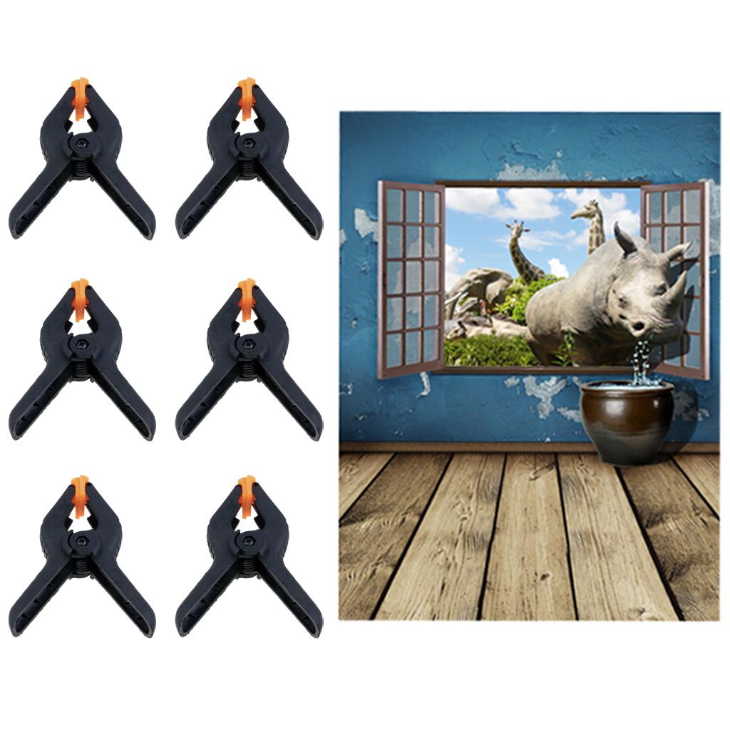 1.5x1m Wall Floor Studio Prop Photography Background+6Pieces Backdrop Clamp