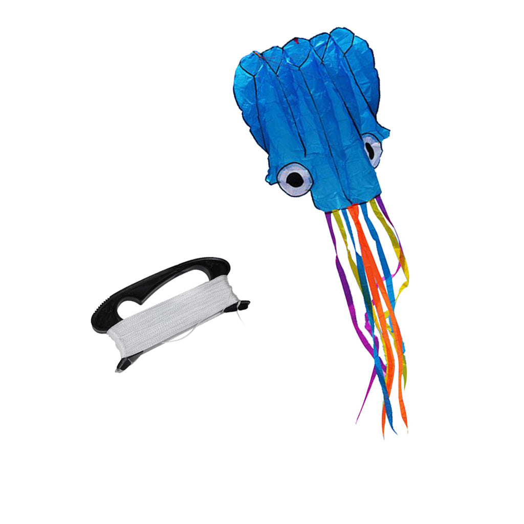 4m Octopus Kite+100m Kite Line String with D Shape Winder Board Outdoor Set