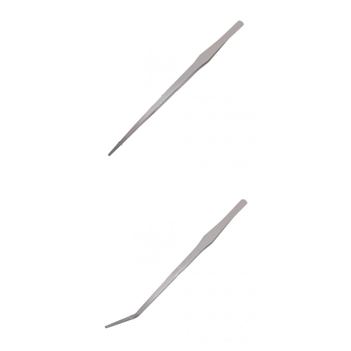 2 Piece Stainless Steel Aquarium Live Tank Plant Tweezer 38cm