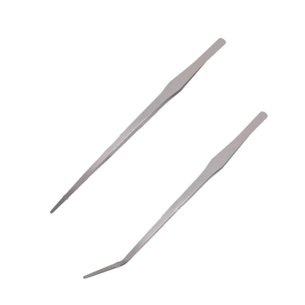 2 Piece Stainless Steel Aquarium Live Tank Plant Tweezer 38cm