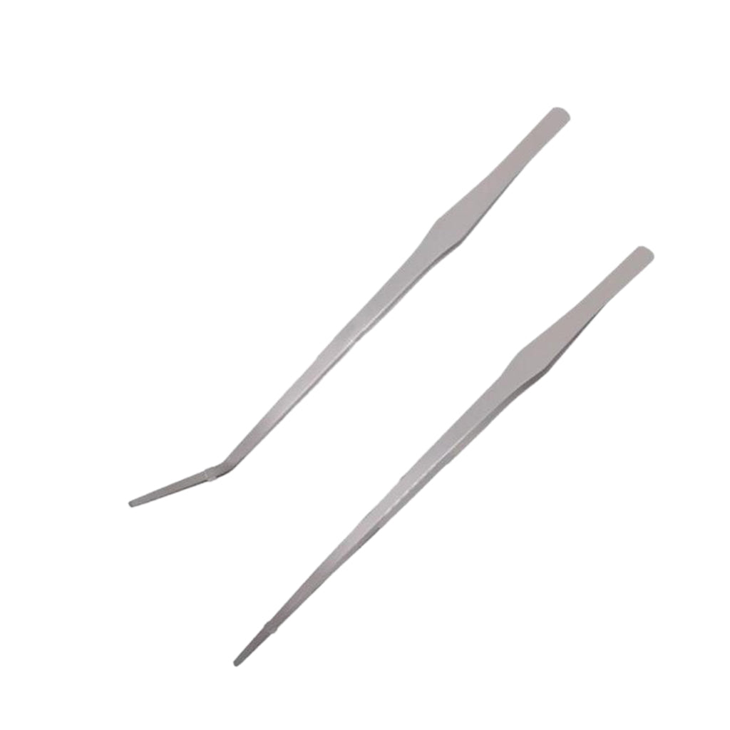 2 Piece Stainless Steel Aquarium Live Tank Plant Tweezer 38cm