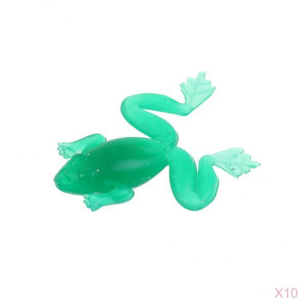 10 Pieces Life-like Fishing Lure Soft Frog Shape Lures Fishing Tackle 48mm