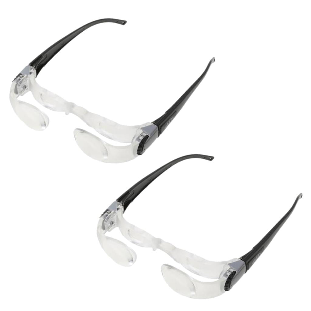 2 Pieces Max TV Television Magnifying Glasses 2.1X 0 to 300 Degree Goggles