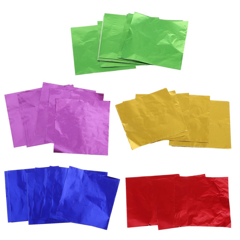 500x Assorted Foil Wrappers Sweets Candy Chocolate Wrapping Paper 8x8cm