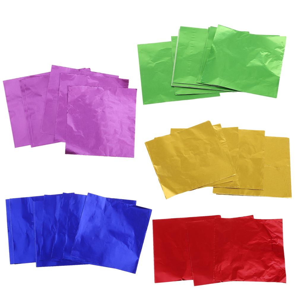 500x Assorted Foil Wrappers Sweets Candy Chocolate Wrapping Paper 8x8cm