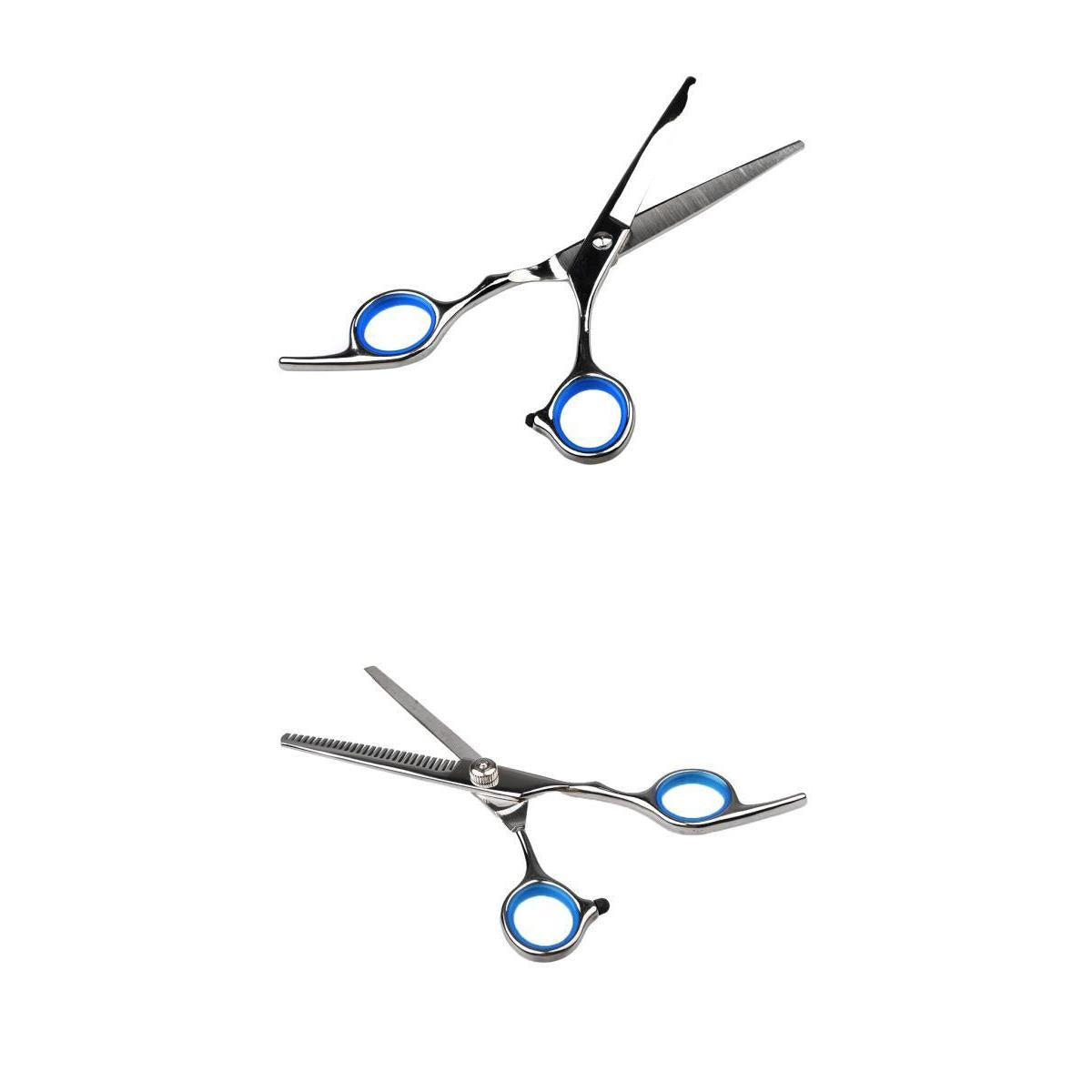 2 Pieces Barber Salon Hair Cutting Thinning Scissors Shears Hairdressing Set