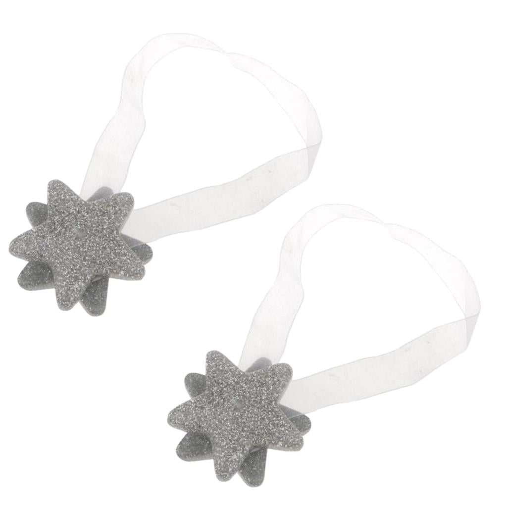 2 Set Curtain Tie Back Buckle Magnetic Tiebacks Drapery Holdbacks Clips Star