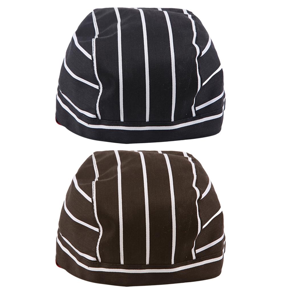 2 Pieces Unisex Catering Chef's Headwrap Bandana Hat Head Do Tied Caps