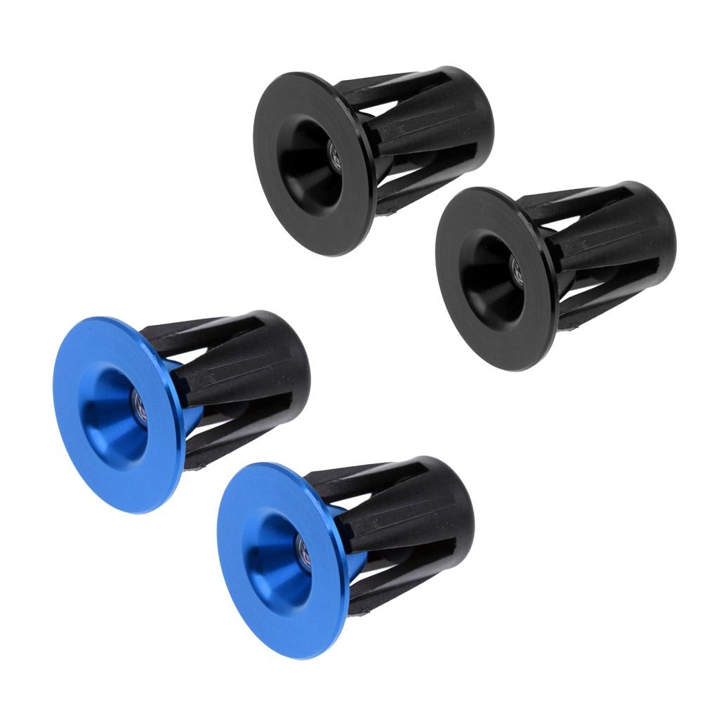 2 Pair Alloy Mountain Bicycle Handlebar Grips Cap Bike Handle Bar End Plugs