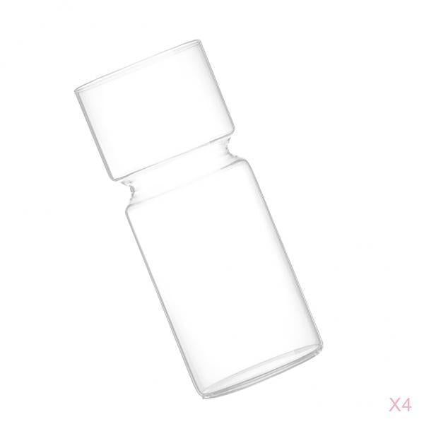 4 pieces Clear Glass Hydroponic Vase Flower Plant Pot Terrarium Container