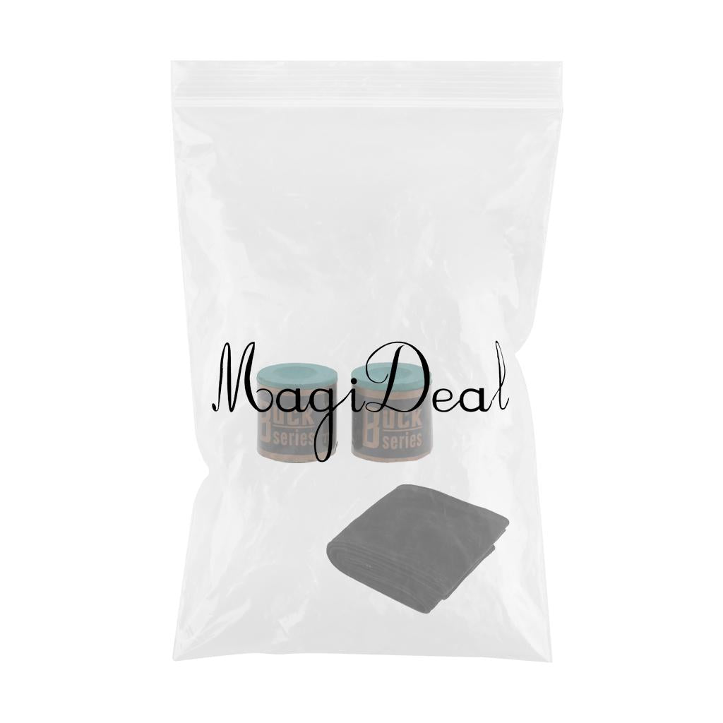 2 Blocks Billiard Chalk+Soft Snooker Cue Case Bag for 1/2 American Pool Cue