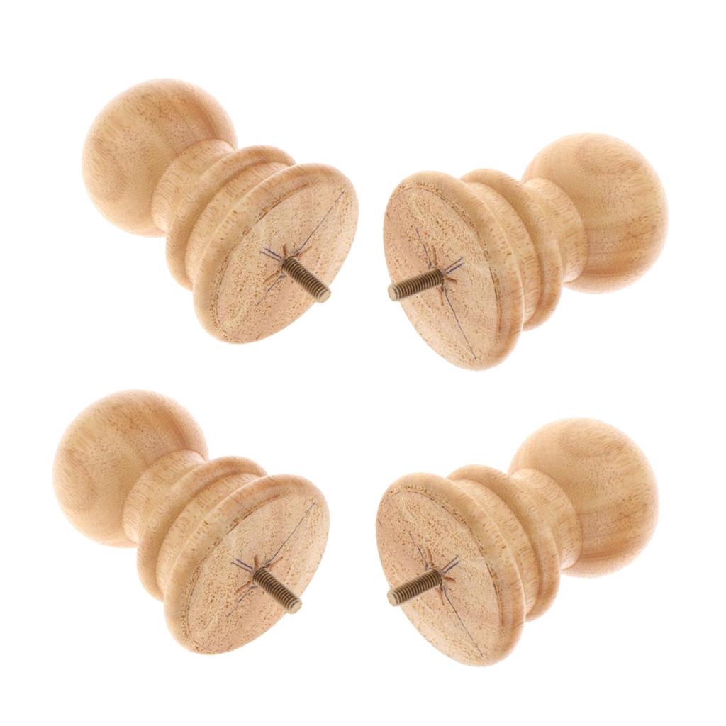 4 Pieces Wood Furniture Legs Sofa /Couch/Lounge/Chair/Bed Leg Feet 2# Raw