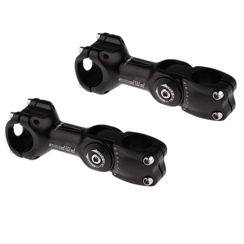 2pcs Bicycle Stem Angle Adjustable MTB Road Bike Handlebar Stem 31.8 x 110mm