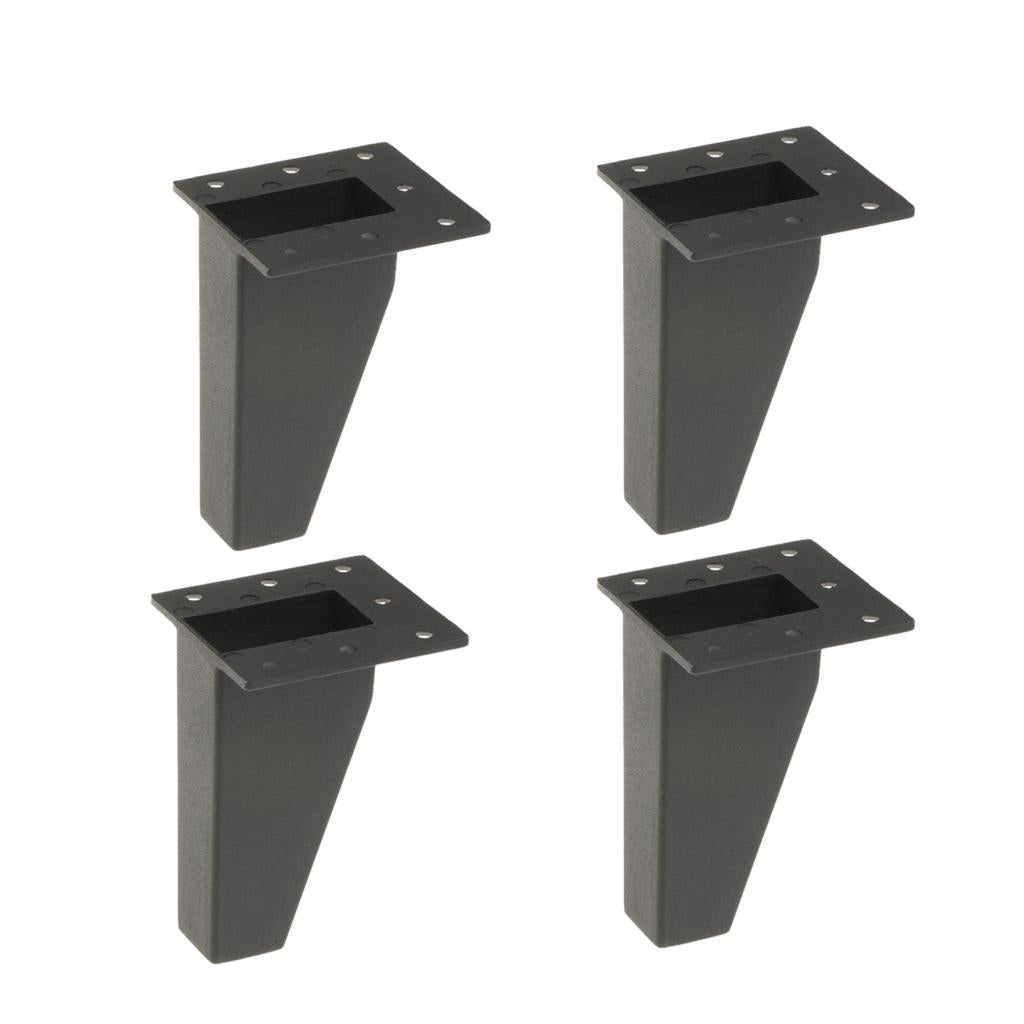 4xMetal Furniture Sofa Leg Anti-damp Feet for Couch Chair Cabinet 10cm BLK
