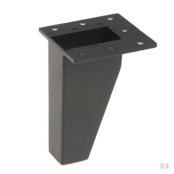 4xMetal Furniture Sofa Leg Anti-damp Feet for Couch Chair Cabinet 10cm BLK