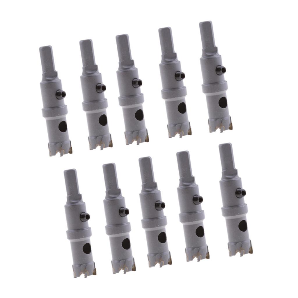 10Piece Carbide Tip Tool Stainless Steel DrillBit Mirror Cutter Holesaw 18mm