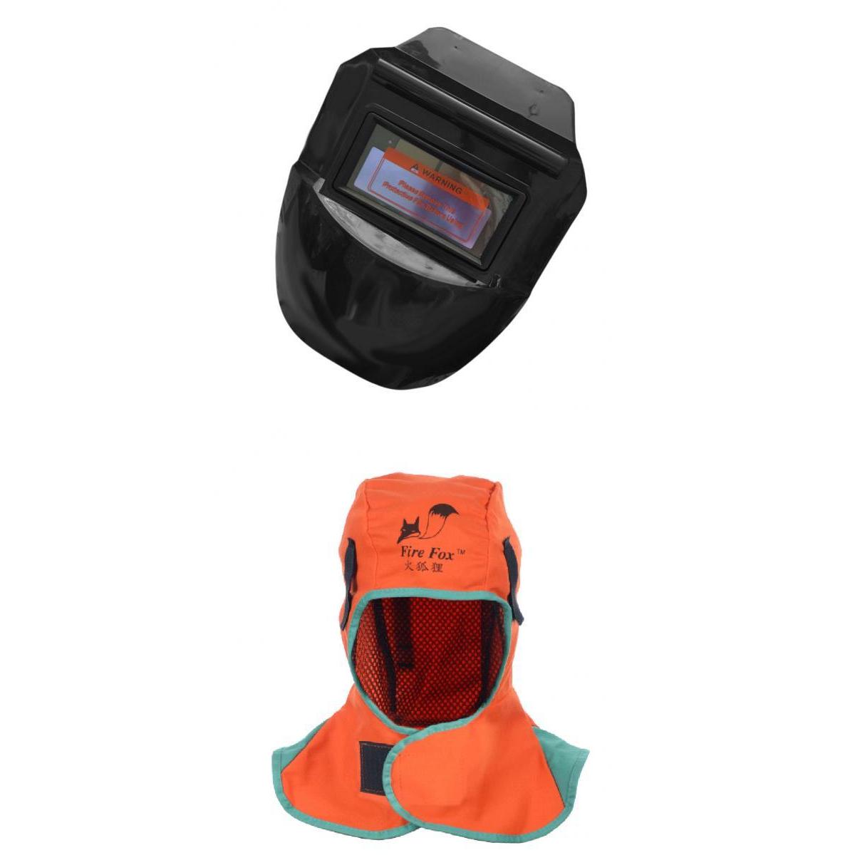 Adjustable Welding Helmet & Safey Helmet Welding Neck Protective Orange set