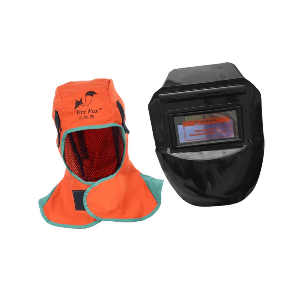 Adjustable Welding Helmet & Safey Helmet Welding Neck Protective Orange set